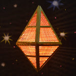 Load image into Gallery viewer, Kandil-Shukra bamboo kandil lit up for Diwali decoration