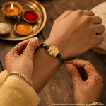 Load image into Gallery viewer, Handmade Bamboo Rakhi - Surya | Organic Rakhi by Tribal Women