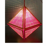 Load image into Gallery viewer, Kandil-Harshal bamboo kandil lit up for Diwali decoration