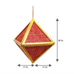 Load image into Gallery viewer, Kandil-Harshal bamboo kandil size and shape reference