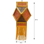Load image into Gallery viewer, Decorative Mangal Akash Kandil – Handmade Bamboo Hexagonal Diwali Lamp