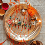 Load image into Gallery viewer, Bamboo Rakhi Gift Set - Pack of 7 | Plantable Eco Rakhi By Tribal Women