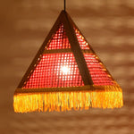 Load image into Gallery viewer, Kandil-Dhruv – Handmade Triangular Bamboo Akash Kandil