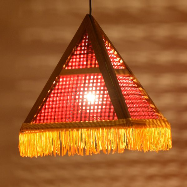 Kandil-Dhruv – Handmade Triangular Bamboo Akash Kandil
