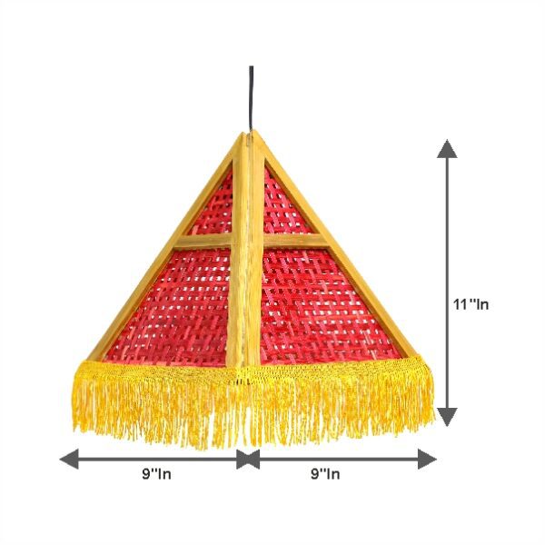 Kandil-Dhruv – Handmade Triangular Bamboo Akash Kandil