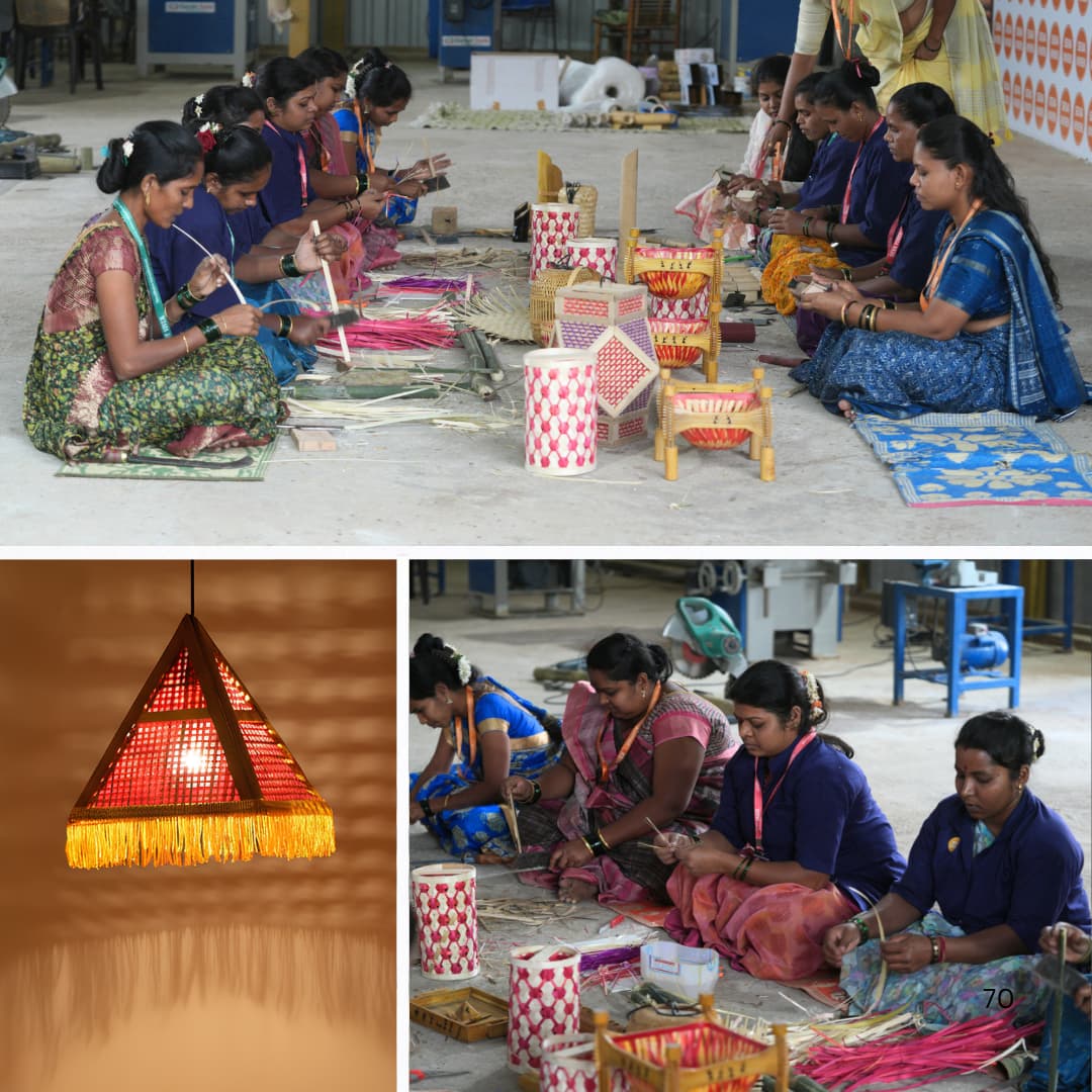 Kandil-Dhruv – Handmade Triangular Bamboo Akash Kandil