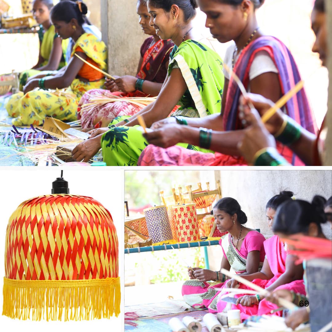 Kandil-Saptarshi – Handwoven Bamboo Lantern for Diwali