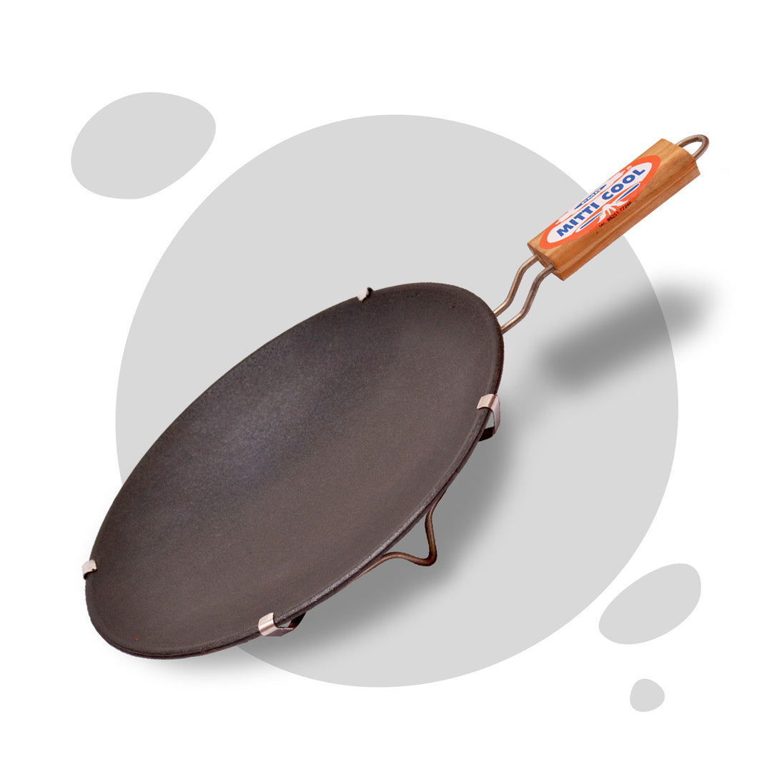 MITTI COOL NON STICK TAWA WITH HANDLE 9 INCH