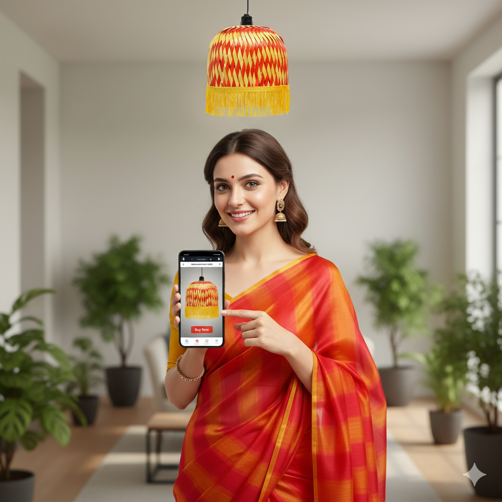 Saptarshi Basket Bamboo Kandil