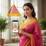 Load image into Gallery viewer, ध्रुव त्रिभुज बांस कंदील
