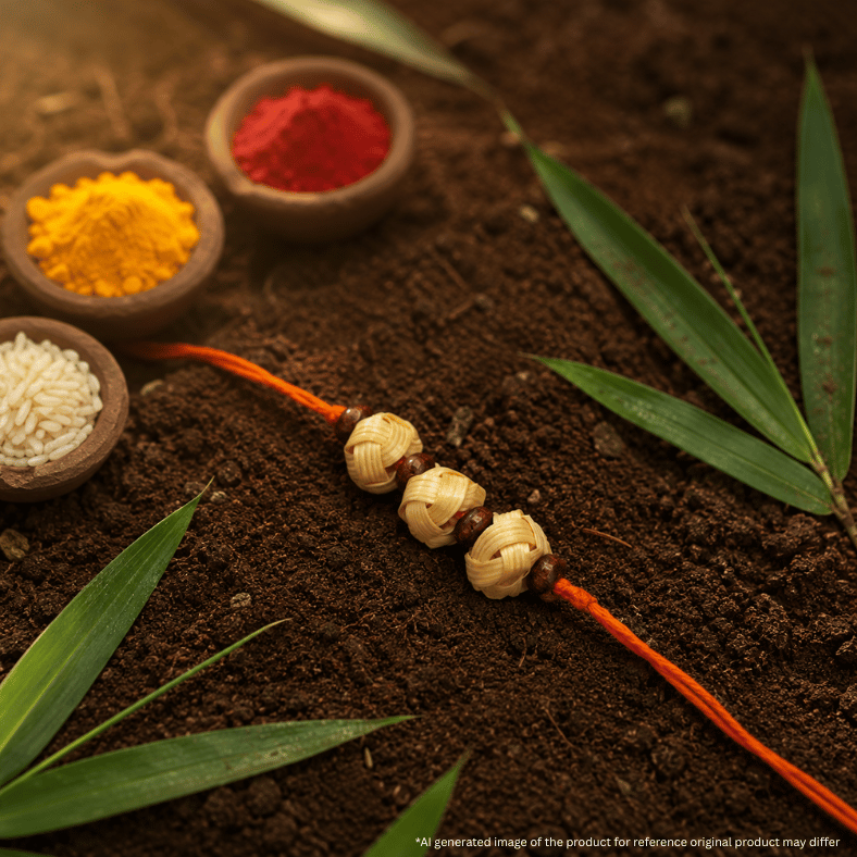 Sustainable Bamboo Rakhi - Triveni | Handcrafted by Tribal Women