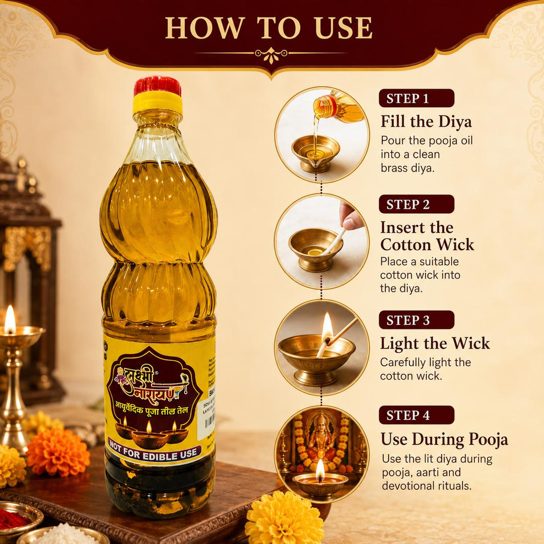 LK AYURVEDIC POOJA DIYA OIL 800 ML