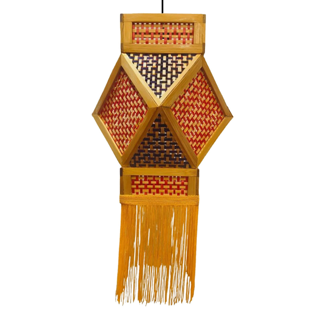 Decorative Mangal Akash Kandil – Handmade Bamboo Hexagonal Diwali Lamp