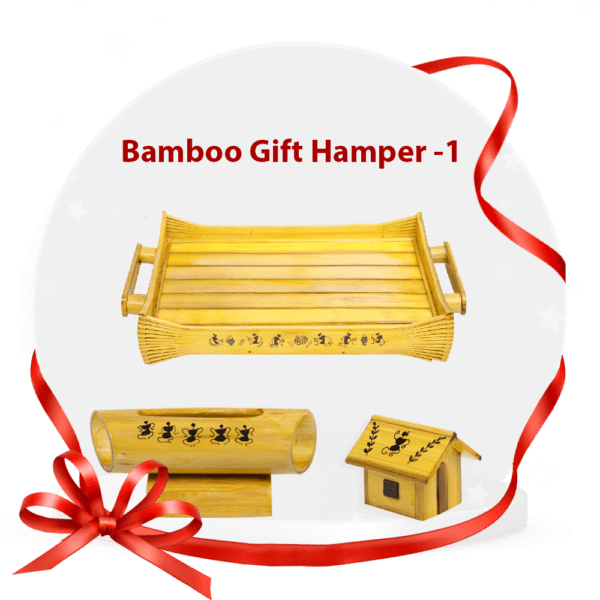 Bamboo Gift Hamper 1 (Bamboo Speaker, Tray, Paper Weight)