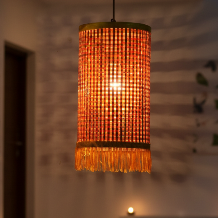 Budh Cylindrical Bamboo Kandil