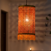 बुध बेलनाकार बांस कंदील