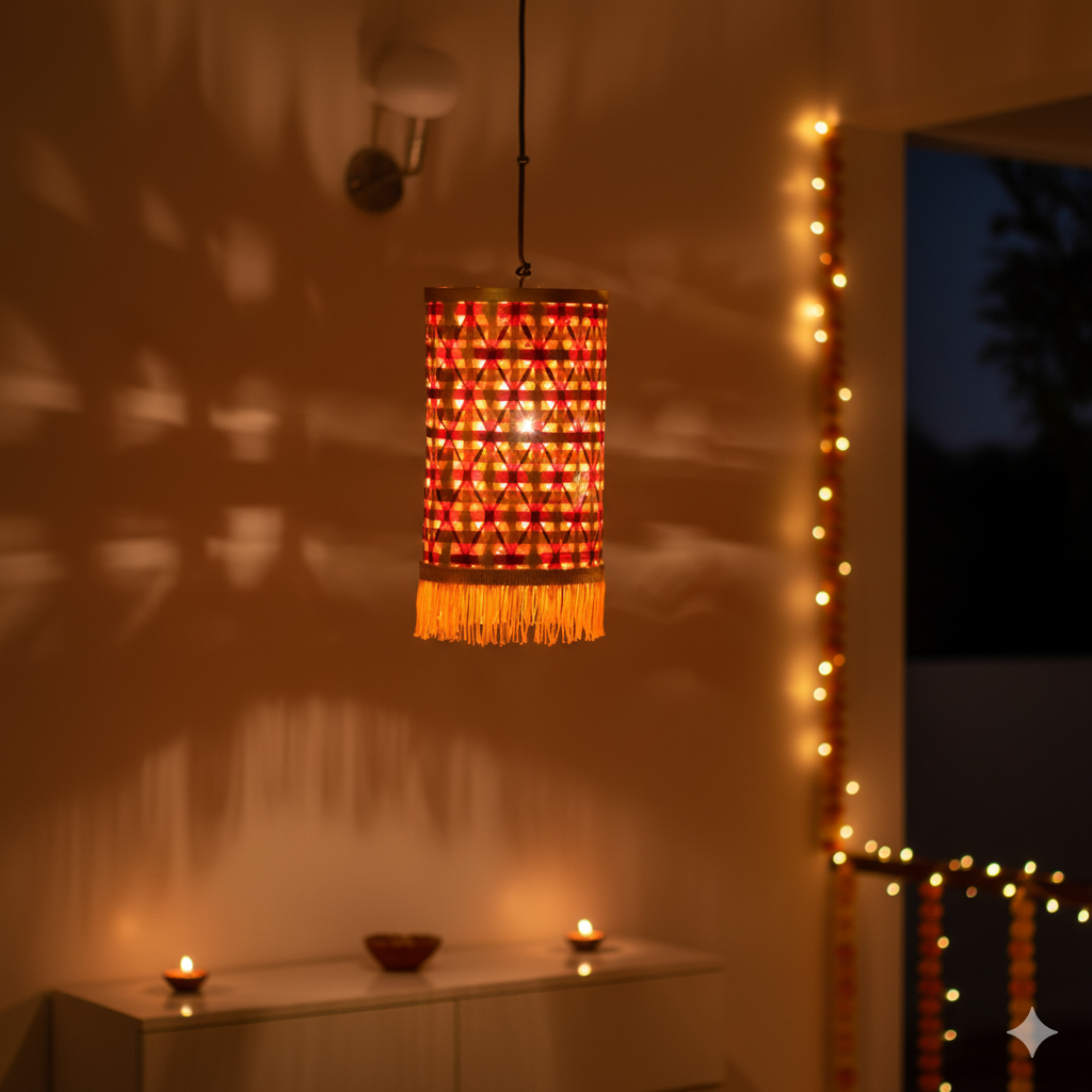 Guru Cylindrical Bamboo Kandil