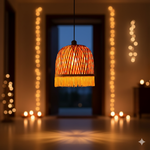 Load image into Gallery viewer, Saptarshi Basket Bamboo Kandil
